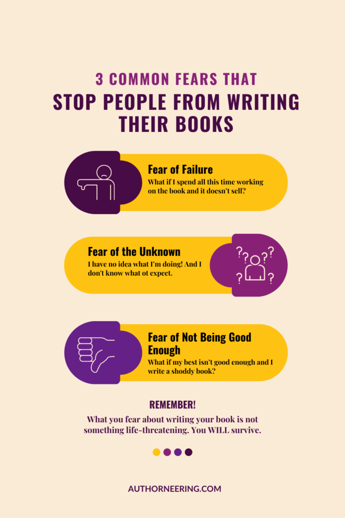 3 common fears that stop people from writing their books