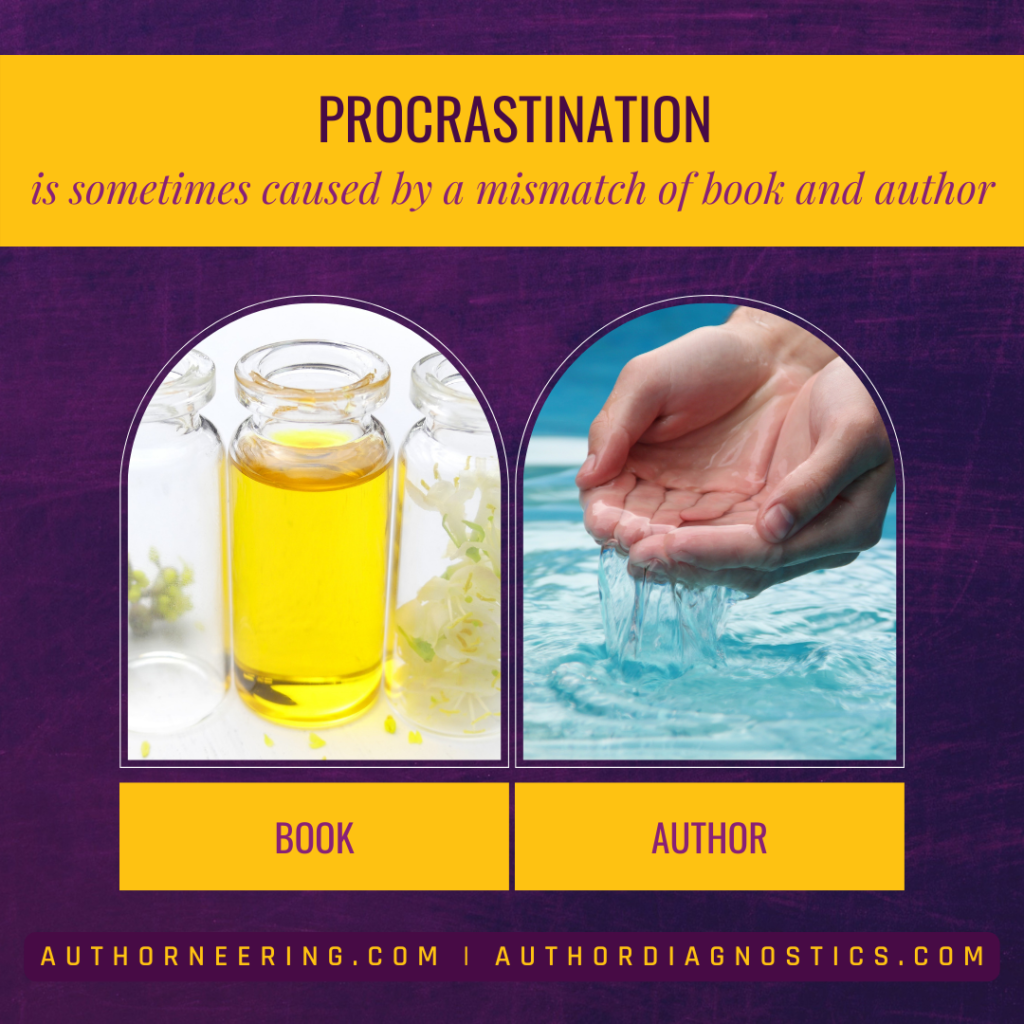 Procrastination is sometimes caused by a mismatch between author and book